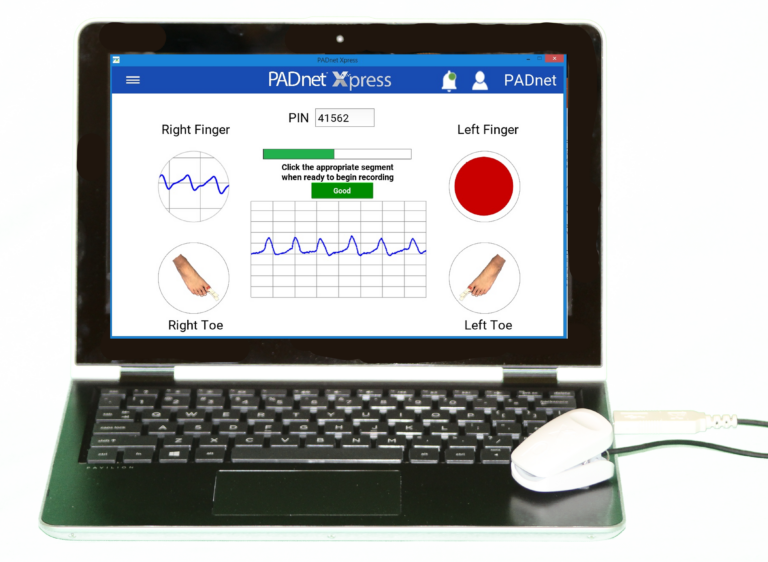 PADnet Xpress with laptop and screenshot